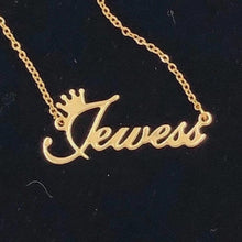 Load image into Gallery viewer, JEWESS QUEEN 👑 Name Plate Necklace