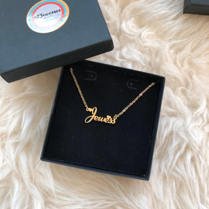 JEWESS LOVE ❤️ Name Plate Necklace