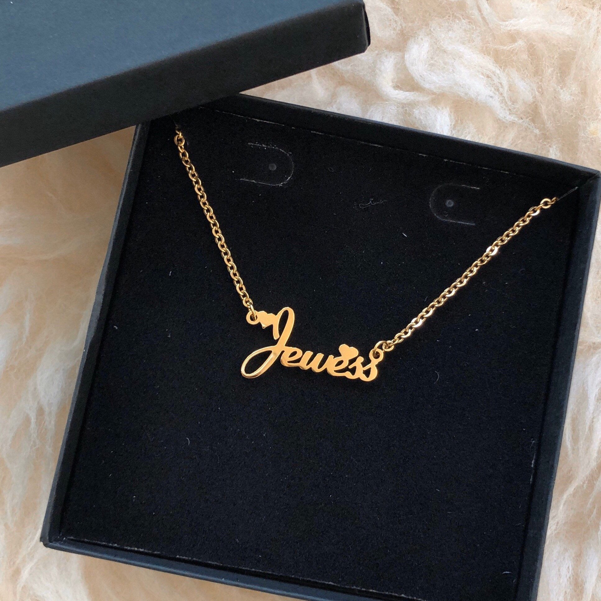 JEWESS LOVE ❤️ Name Plate Necklace
