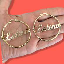 Load image into Gallery viewer, The LATINA KWEEN 👑14K Plated Hoop Earrings