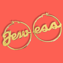 Load image into Gallery viewer, JEWESS &quot;Jew ess&quot; Hoop Earrings - THE OG ILANA STYLE