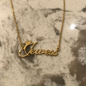 JEWESS QUEEN 👑 Name Plate Necklace